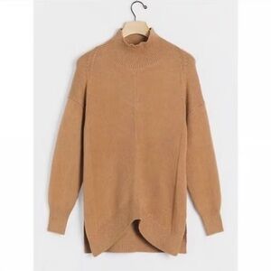 Maeve Anthropologie | Camel Tan Mockneck Cozy Sweater